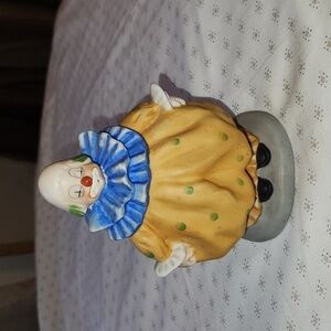 Vintage 1960s  Ceramic colorful Clown Figurine